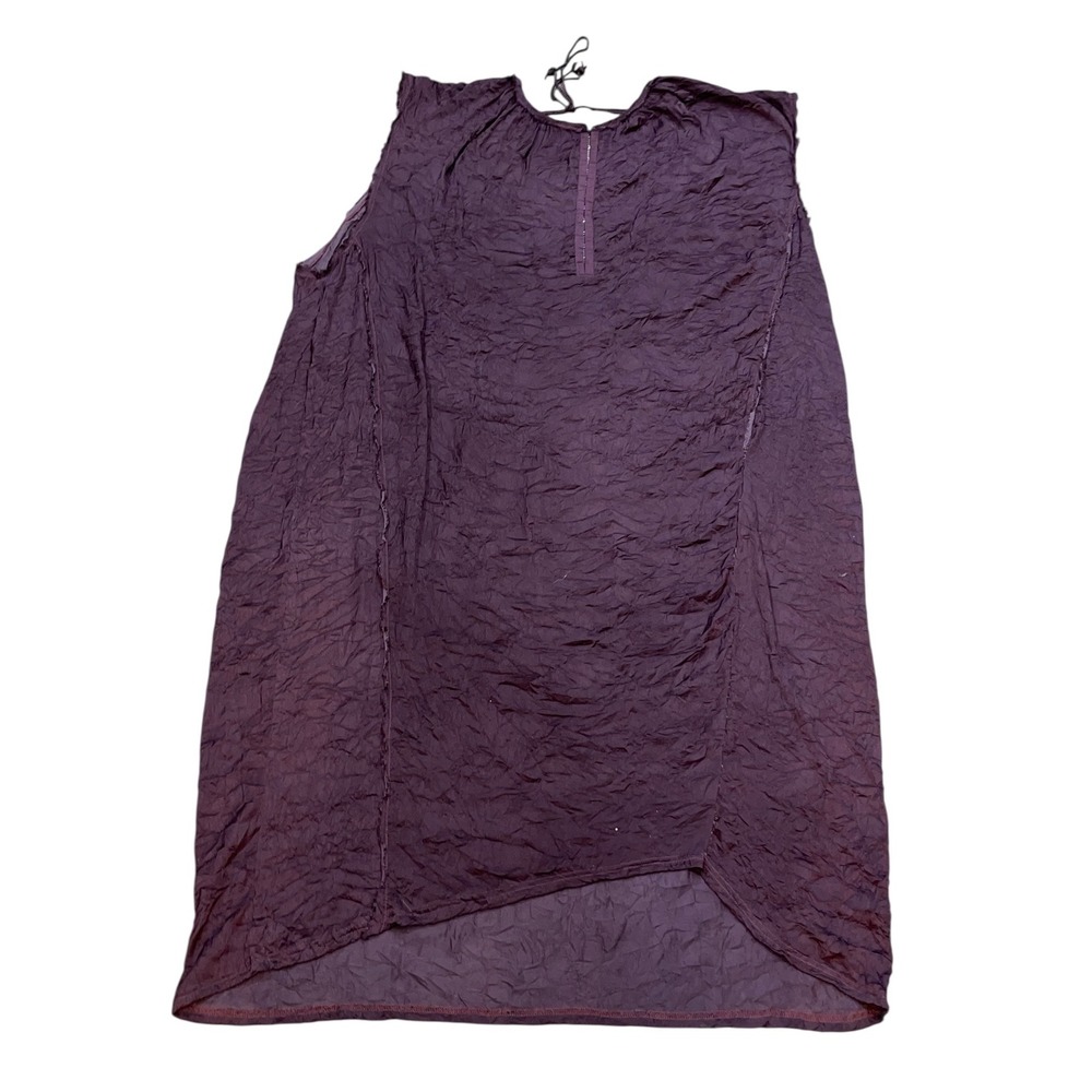 Free People Intimately Trapeze Dress Purple Sleeveless Crinkle Maxi Medium FLAW